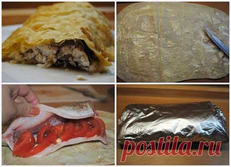 Сочная и ароматная рыба, запеченная в лаваше