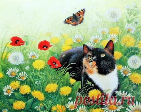 Кошке, кошкою, о кошке... Художница Лесли Энн Ивори