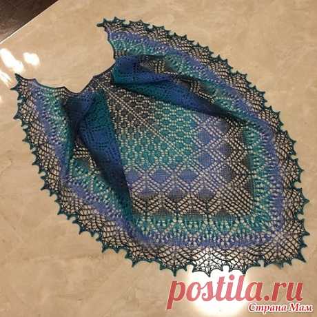 Шаль Бакарди Bacardi Lace Shawl by Jeanne Vass.