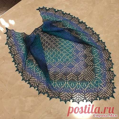 Шаль Бакарди Bacardi Lace Shawl by Jeanne Vass.