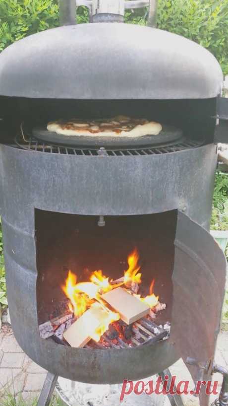 Печь для пиццы из газового баллона