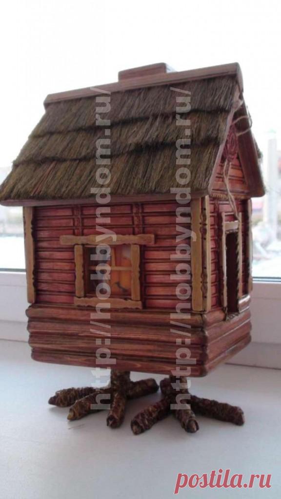 ДОМИК ДЛЯ ЧАЯ "ИЗБУШКА НА КУРЬИХ НОЖКАХ". ПОДРОБНЫЙ МК.