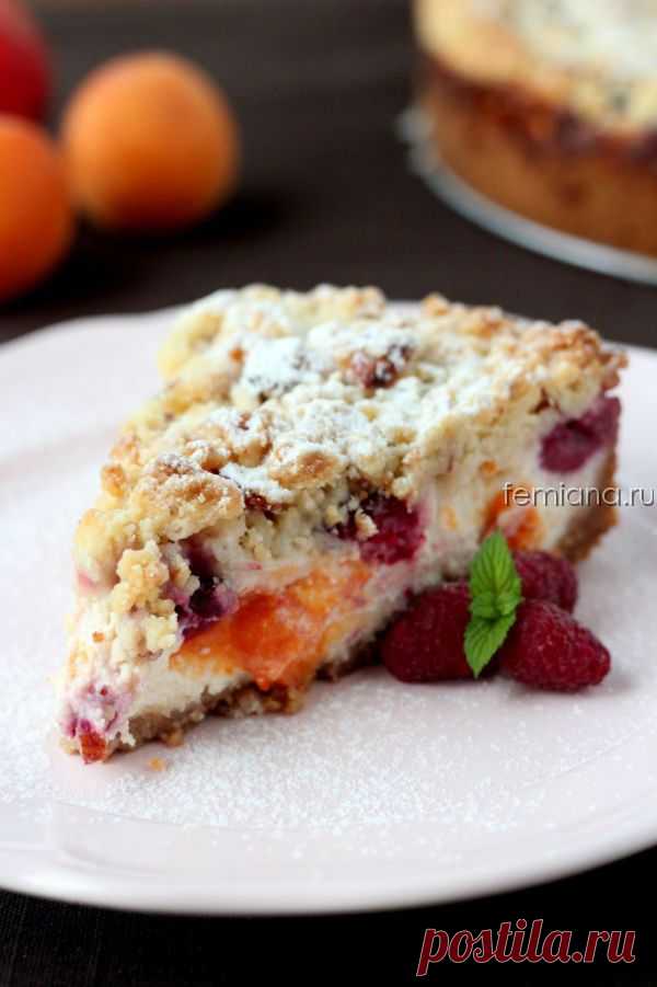 Чизкейк с абрикосами и малиной | FEMIANA