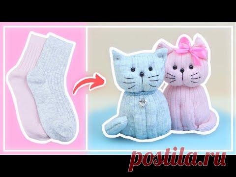 Милый Котенок из Одинокого Носка своими руками - Cute Kitten of Lone Sock - DIY NataliDoma