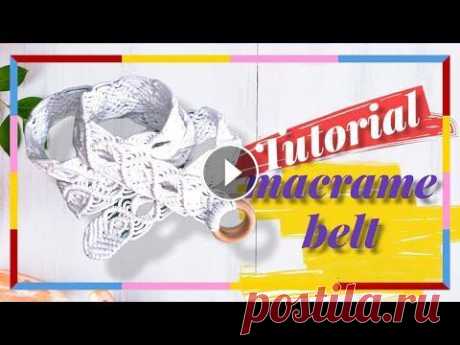 Ремень в технике макраме - мастер-класс/ Tutorial macrame belt Красивый ремень в стиле бохо. Материалы: 2 деревянных кольца диаметром 4- 5 см. плетеный шнур (или любой другой) 3 мм диаметром. 6 отрезков Х 8м 50 см...