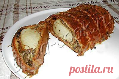 мясо на грибной подушке, рецепт приготовления