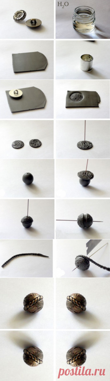 Узорчатые бусы из полимерной глины &amp;#8212; Всё самое интересное!