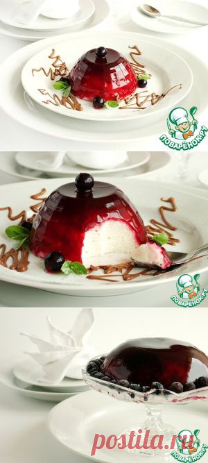 Творожное птичье молоко под куполом - кулинарный рецепт