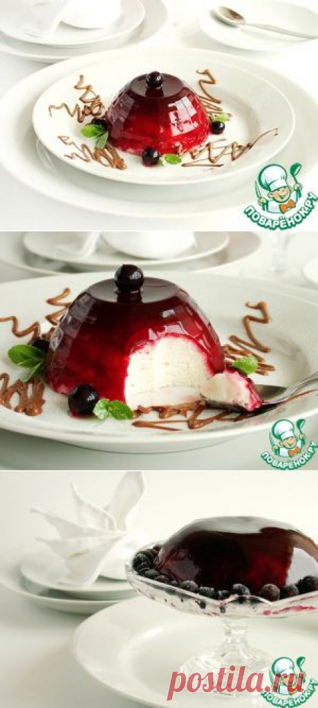 Творожное птичье молоко под куполом - кулинарный рецепт