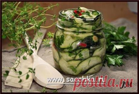 Кабачки маринованные | диетическая закуска