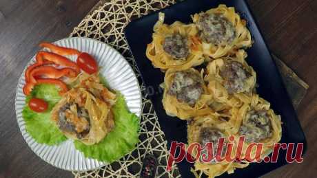 Гнезда с фаршем и сыром на сковородке рецепт с фото пошагово и видео - 1000.menu