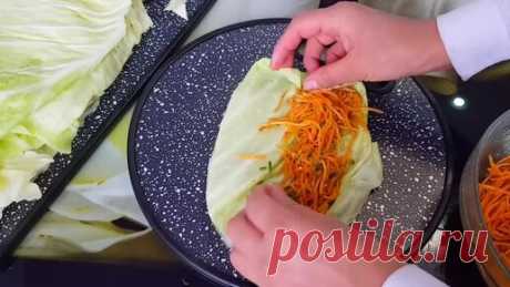 Готовим с Асмой | Вкуснятина из простой капусты.Можно готовить круглый год.Маринованные капустные рулетики.
