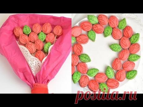 I made French Macarons Rose Flower Bouquet for Valentine's day. Enjoy. SUBSCRIBE https://www.youtube.com/user/HanielasBlog RECIPE AND TEMPLATES https://bit.ly...