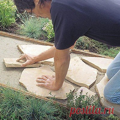 Фотоинструкция укладки дорожки из натурального камня — DIYIdeas