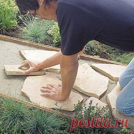 Фотоинструкция укладки дорожки из натурального камня — DIYIdeas