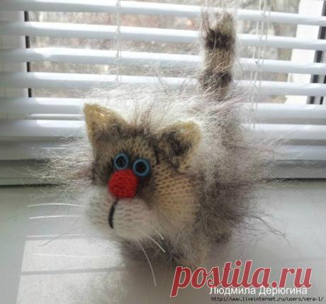 кот обЖорик,спицы