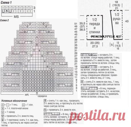 Пуловер с кокеткой из кос, связанный спицами / Рукоделие / Домоводство / Женские секреты / Женский стиль