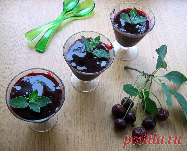 Щербет из черной смородины и вишни