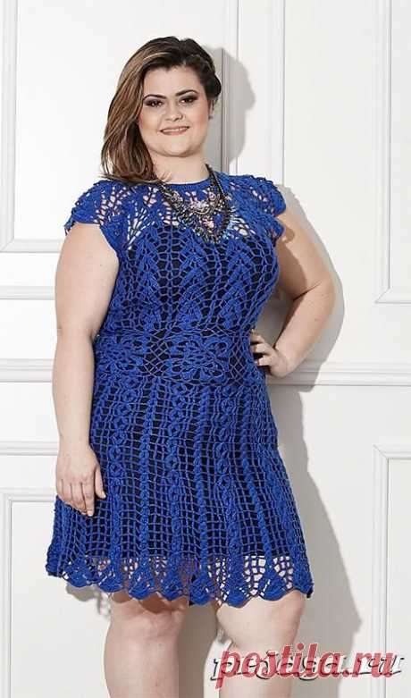 Платья крючком для полных