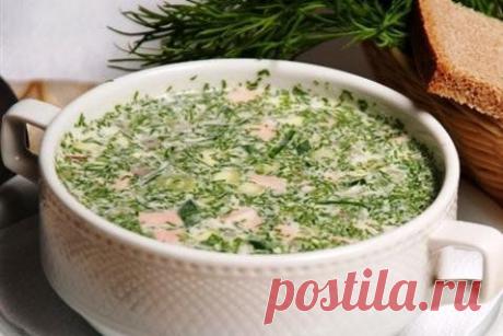 Окрошка на сыворотке.