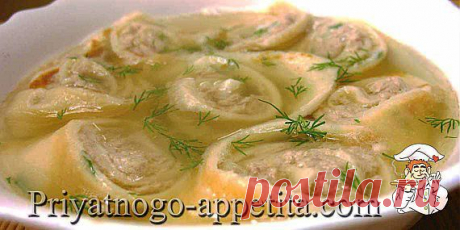 Консоме с блинчиками