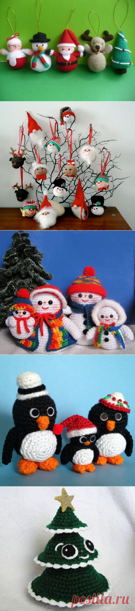 Рождественские амигуруми.