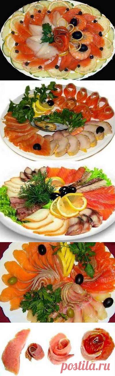 Рыбная нарезка и ее украшение