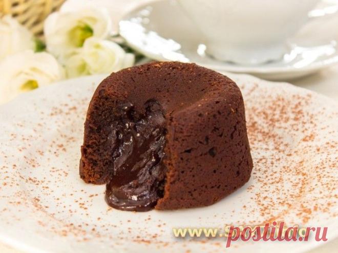 Шоколадный фондан (кексы с жидкой начинкой)