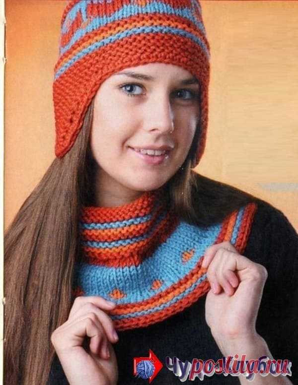 манишка спицами схема