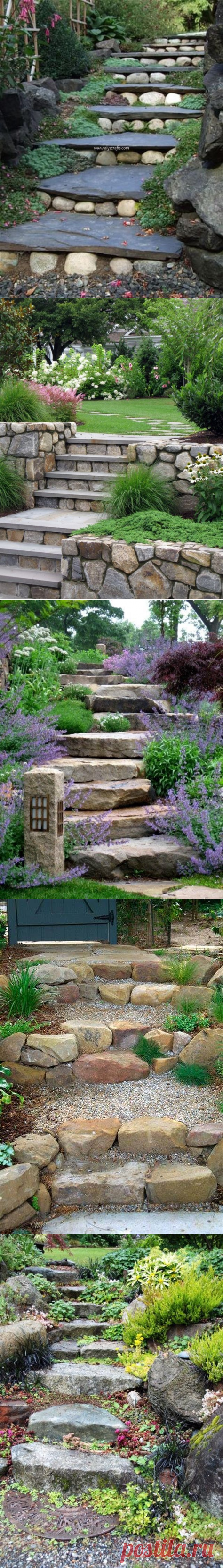 50 Backyard Landscaping On A Hill Stone Steps - SILAHSILAH.COM