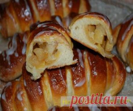 Сдобные булочки с яблоками - Кулинарные рецепты