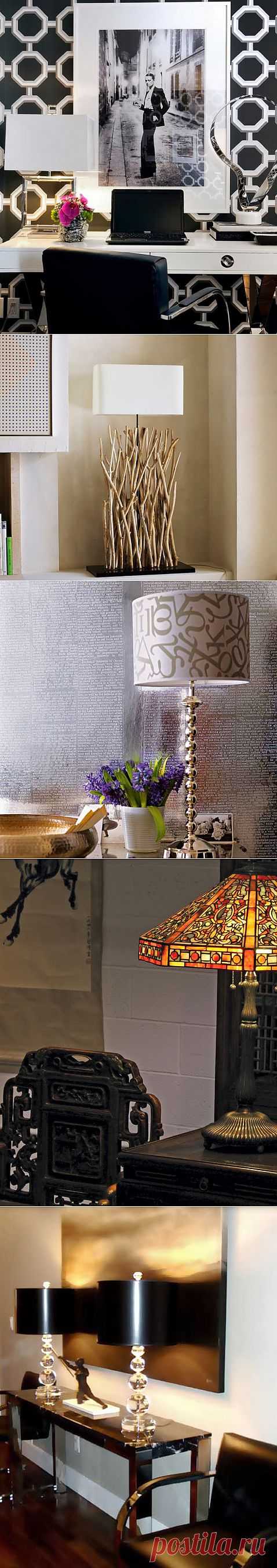 Настольные лампы в интерьере