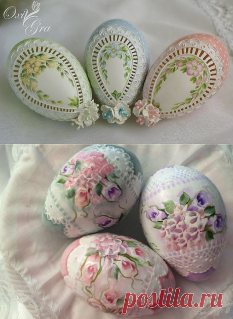 Роспись яиц в технике One stroke - Домашний hand-made