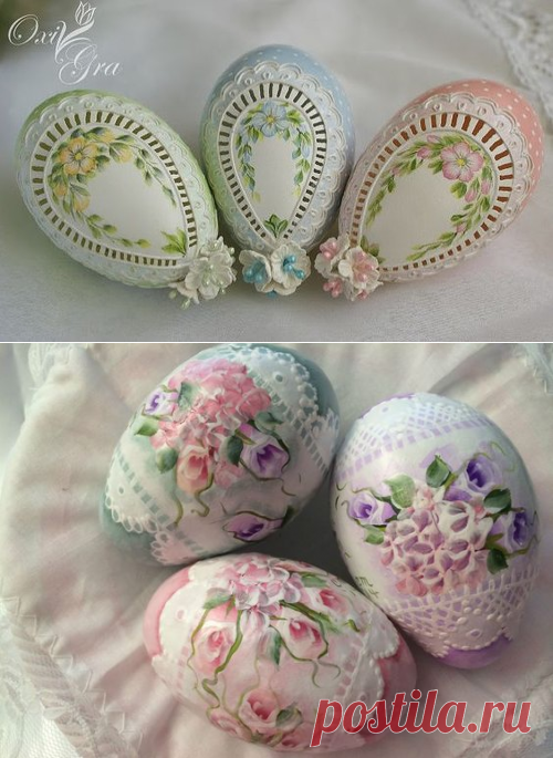 Роспись яиц в технике One stroke - Домашний hand-made