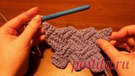 Плетенка тунисским крючком (Tunisian crochet. Beaded). Уроки вязания на видео