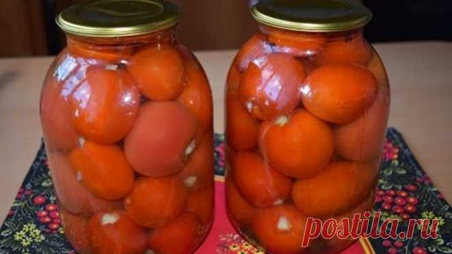 ПОМИДОРЫ С ЧЕСНОКОМ, ОЧЕНЬ ВКУСНО!!! ЗАГОТОВКИ НА ЗИМУ