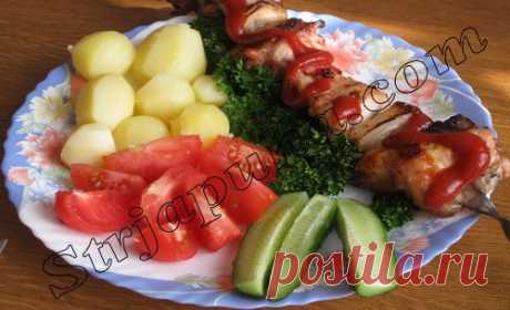 Шашлык из курицы в кефире
