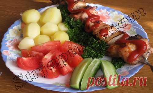 Шашлык из курицы в кефире