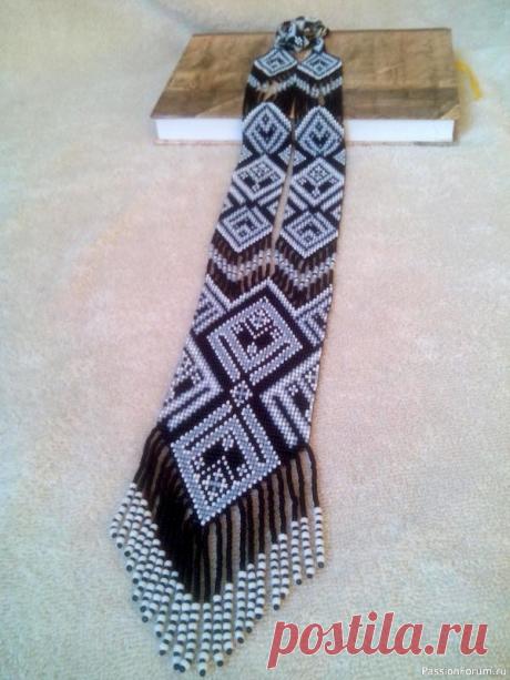 Гердан "Монохромное настроение" | Бисер. Работы пользователей