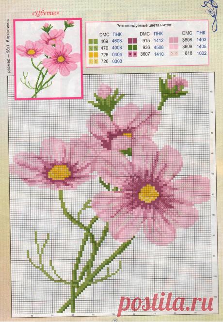 вышивание крестиком цветы - Поиск в Google