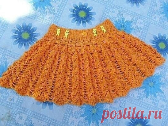 Солнечная юбка крючком - KNITTLY.ART