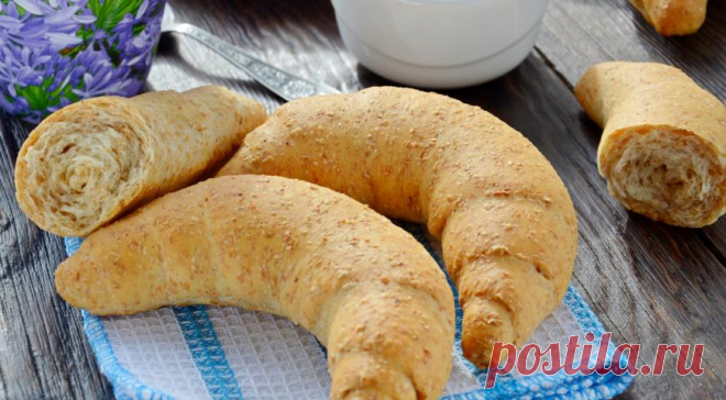 Рогалики отрубные, пошаговый рецепт с фото