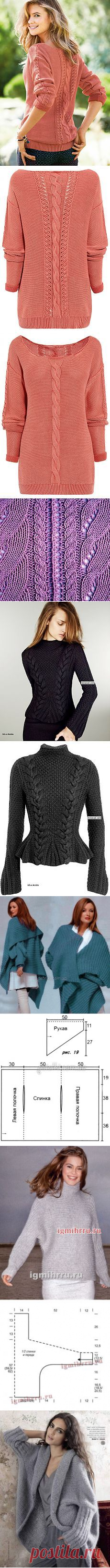 pulover reglan s razrezom 2 Домоседка | узоры | Рубашки для мужчин, Выкройки одежды и Кардиганы