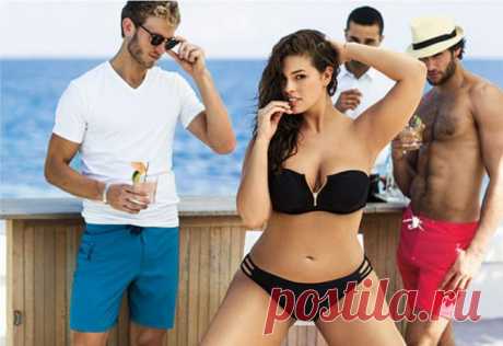 Обычная женщина в рекламе купальников