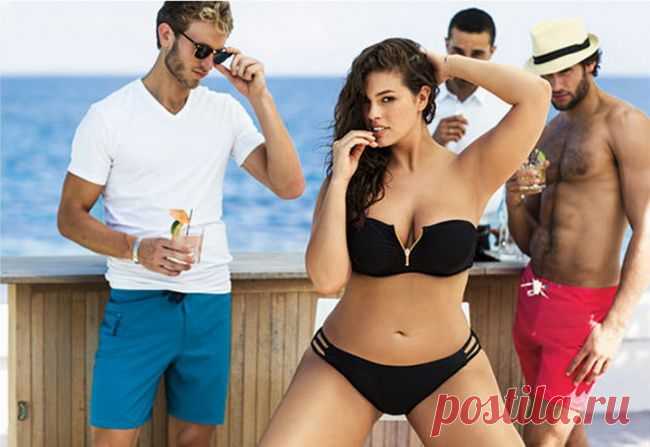 Обычная женщина в рекламе купальников