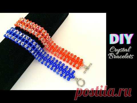 Easy crystal beaded. Bracelet Bracelet Making. Beading tutorials.