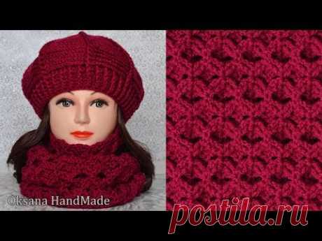 Теплый снуд крючком. Мастер класс и схема. Warm Snood crochet