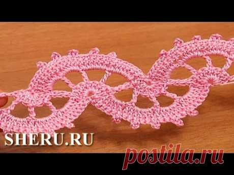 Crochet Zigzag Lace Tutorial 6 часть 1 из 2 Ленточные кружева