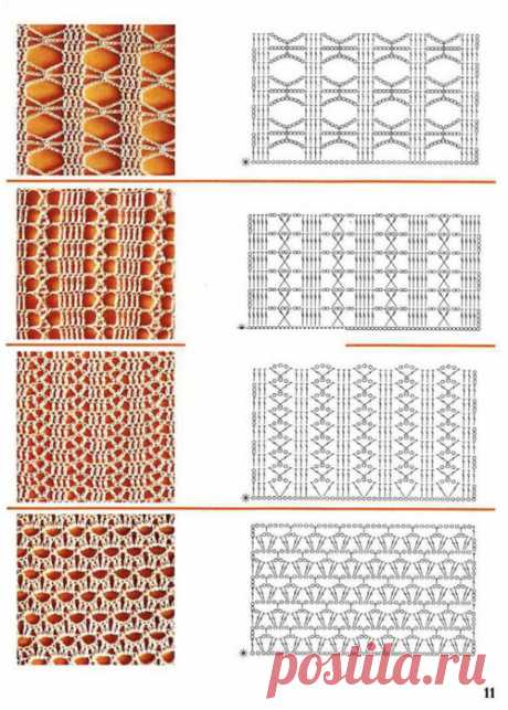 Готовимся к лету! Подборка &quot;дырчатых&quot; узоров для летних &quot;вязалок&quot;