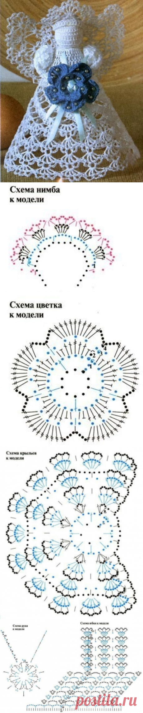 Вязаный ангел. Схемы